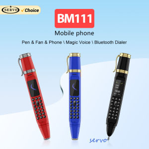 SERVO | SERVO BM111 Pen Mobile Phone Dual SIM Standby Camera Bluetooth Dialer FM Radio Magic Voice 1800mAh Cellphone Handwriting Pen Fan