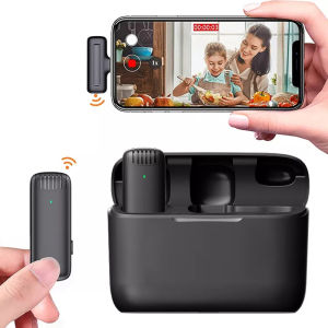 ♥ SFREE Shipping ♥ Wireless Lavalier Microphone Charging Case Mic Portable Audio Video Recording for iPhone Android Camera Notebook Live Gaming Mic
