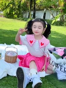 🎈พร้อมส่งจากไทย🎈 pink girl ชุดเซต3ชิ้น เสื้อ กระโปรง ถุงเท้า สีชมพู สายหวาน สวยสดใส งานตรงปก พร้อมส่ง ส่งไว