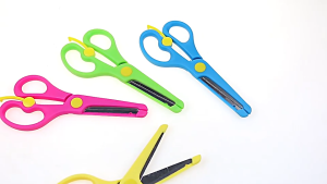 Training Scissors Child-Safe Handmade Kids Art Craft Safety Scissors Plastic Scissors Round Head