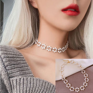 Celebirity Pearl Clavicle Chain Female Korean Personality Neck Jewelry Choker Collar Necklace Short Necklace Woemn Neckband Tide