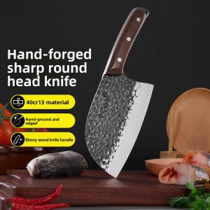 SHI BA ZI ZUO(十八子作) | Hand-forged Kitchen Knife Thin Cutting Curved Blade