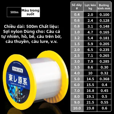 ZHOUXIAOER | Dây Câu Cá Chống Rối Bền 500m
