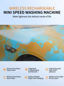 Wireless car washing machine high-pressure car washing machine household electric 2025 new model new type of turbocharged super strong pressure convenient foldable car washing machine