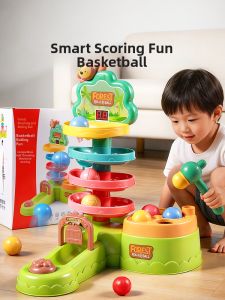Rotating Basketball Track Tower Toy For 6 Months to 1 Year Old