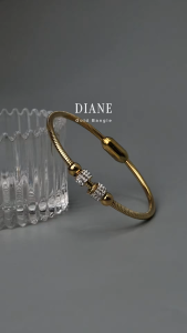 HB Jewelry DIANE Geometric Magnetic Closure Bangle Womens Fashion Accessories - SH00076