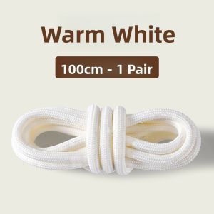 XIANZHAO | Round Anti-Slip Shoelaces for Asics Running Shoes White and Black