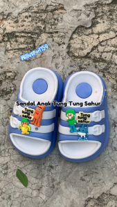 Sandal Anak Laki Laki Terbaru Motif TungTungSahur Selop Kekinian Nyaman Di Pakai Eva Rubber