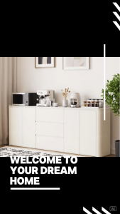 [PRE-ORDER] Custom-made curved sideboard ENF-grade kitchen cabinet for home use simple storage cabinet wall-mounted integrated storage unit
