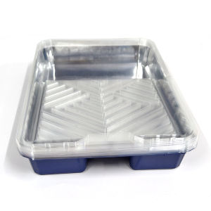 1 9-inch Plastic Paint Tray + 10 Transparent Pad Tray Set for Easy Color Change DIY Painting Brushing Leak Proof Set