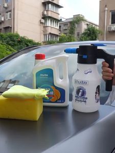 [SG SELLER] Gun Spray Wash Car Cleaning Spray Wash Foam Sprayer Bottle Rechargeable Type C High Pressure Spray Auto Air Nozzle Cleaning