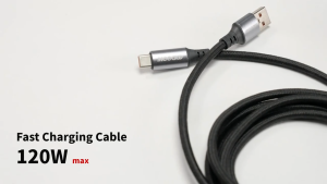 MeeGoo Type-C Fast Charging Cable PD120W Digital Display Data Cable USB to Type C Fast Charger Cable Nylon Braided 快充数据线/充电线