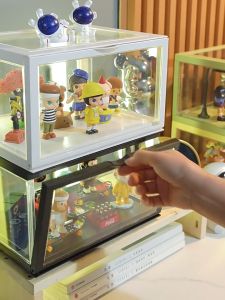 【Fans Tone】Blind Box Storage Display Magnetic Acrylic Dust-proof Doll Display Cabinet Toy Manual Display Shelf Childrens Shoe Storage Organizer