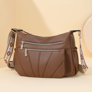 TANFAN | Versatile Multi-layered Crossbody Bag Soft Leather