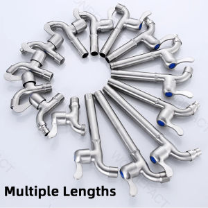 Extended faucet 304 stainless steel washing machine 4-point faucet household mop pool extra long and quick opening