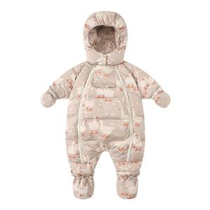 Thickened down Overall Suit for Babies Warm Outdoor Winter Clothes Swaddle Suit Baby Clothes Polyester Fiber White Duck down