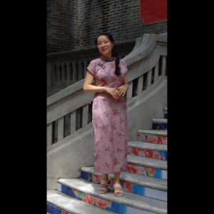 COCOONESE Short Sleeve Cheongsam - Cherry Orchard