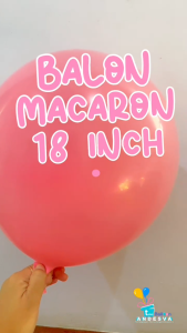 balon macaron pastel jumbo 18 inch / balon latex doff pastel dekorasi macaron 18 inch ecer