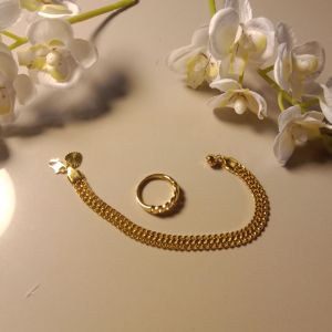 gelang tangan free cincin rantai perhiyasan titanium fashion copper alloy anti karat