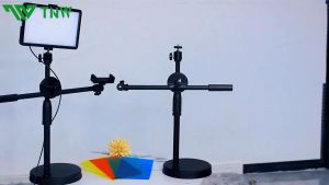 Đèn Livestream vuông quay phim Led 8 inch 4 màu thay đổi Ánh sáng kép cho Livestream chụp ảnh quay video kèm chân