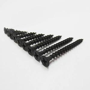 25Pcs M3.5 Carbon Steel Black Cross Recessed Countersunk Flat Head Tapping Screws Wood Screw Wall Nails Drywall Nail