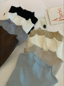 imimtuan | Áo Knit Cổ Cao Phong Cách Hàn Quốc