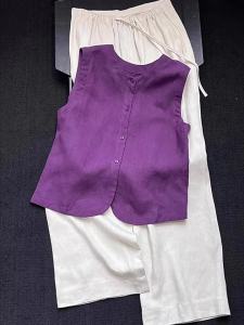 Stylish Summer New Loose Slimming Purple Sleeveless Top