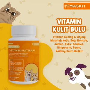 Vitamin Hewan Kucing Anjing Kulit Bulu Rontok Scabies Jamur Kutu