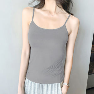Modal Short Tank Top Women Black Strapless Sleeveless Thin Base Shirt White Backless Inner Wear Commute Pure Color Summer Fashion