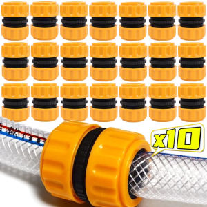 10PCS Quick Water Pipe Connector Water Pipe Fast Connecting Joint Hose Tubing Repair Coupler Garden Irrigation Faucet Adapter