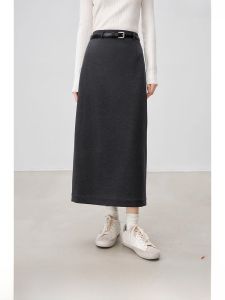 Elegant Wool Acetate Knitted Mini Skirt High Waist Straight Leg Long Dress for Women Spring Fashion New Arrival Premium Feeling