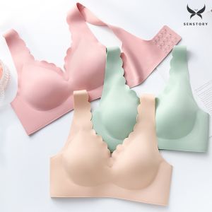 Latex Seamless Push Up High-Quality Breathable Comfortable No Rims Large Size Plus Size Women Bra M-2XL 40KG-80KG