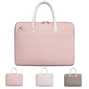 PU Leather Laptop Bag 13.3 14 15.6 inch for Macbook HP Huawei Lenovo Notebook Waterproof Shoulder Handbag Briefcase Bag