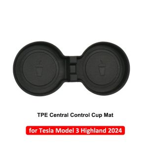 Water Cup Mat For Tesla New Model 3 Y YL Juniper Highland Standard 2025 2026 Silicone Center Console Cup Holder Insert Organizer