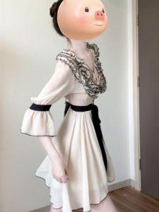 CHANGTONG | Chic French Slimming Waist Dresses Summer Wear