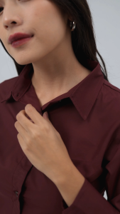 ESROCTE Luna Top | Kemeja Katun Slim Fit Lengan Panjang Wanita – S-XL