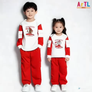 Setelan Baju 17 Agustus Anak Laki-laki Dan Perempuan Celana Panjang Cargo Usia 1-10 Tahun Motif Anomali TUNG TUNG SAHUR Terbaru