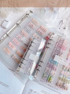 Large Size Nail Art Storage Album Wearable Nail Artwork Collection Display Color Board Pattern Storage Color Card Notebook