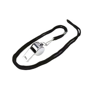 Metal Sports Referee Whistle With Black Lanyard Portable Stainless Steel Coach Whistle For Football Basketball Training Outdoor