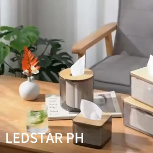 Cindychen888 Simple wooden tissue box Nordic style pumping box living room desktop storage box