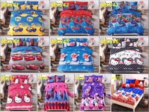 ✨ 🎁BUY NOW Get 1 MYSTER GIFT🎁 Cadar 4 IN 1 CARTOON KING SIZE FITTED BEDSHEET(SMKC)