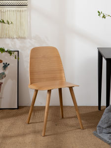 Modern Simple North European Style Solid Wood Dining Chair Cafe Hall Leisure Designer Chair Customizable Adult Seat without Armrests