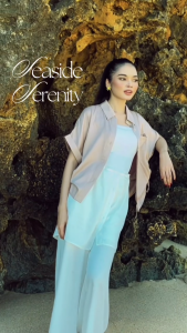 MKY CLOTHING KEMEJA SERUT LENGAN PENDEK KATUN ATASAN WANITA