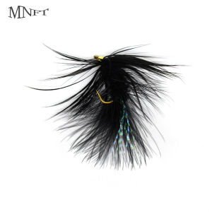 MNF 10Pcs Trout Flies Black Bead Head Woolly Buggers
