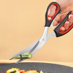 Stainless Steel Bbq Scissors Sharp Durable Blade Ideal For Bbq Meat Cutting And Daily Kitchen Use