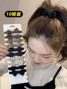 2023 New Arrival Bow Hair Rope Minimalist Elegant High Ponytail Hair String High Elastic Durable Rubber Band for Women Hair Ring