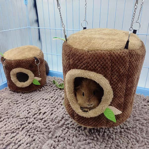 Warm Cotton Pig Nest Winter Shelter House for Dwarf Rabbit Guinea Pig Chinchilla Pet Sleeping Cave Rabbit Bedding Supplies