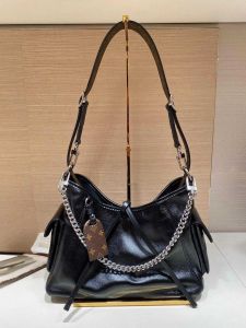 Leather Motorcycle Bag Commuter Tote Bag Large Capacity Single Shoulder Slant Cross Female Bag Black Samurai Bag Messenger Bag