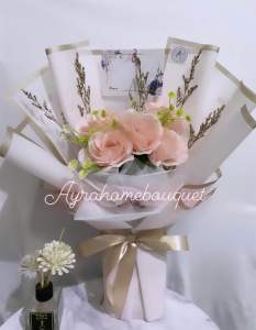 [5 ROSE] Bouquet Bunga Flower Artificial Palsu Buket Bunga Kado Wisuda Wedding Anniversary Natal Murah