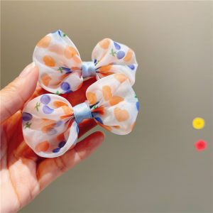 เครื่องประดับผมผ้าชีฟองสำหรับเด็ก เข็มขัดผีเสื้อสำหรับเด็กผู้หญิง รุ่นเจ้าหญิง ผูกผมหางม้า เครื่องประดับผมเด็ก ผ้าชีฟอง